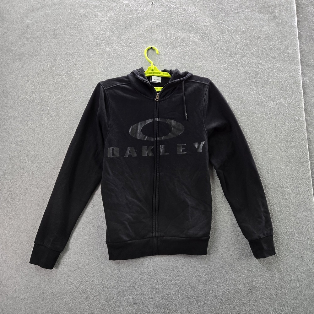 Oakley Men Hoodie L Black Activewear Jacket Zipper Performance